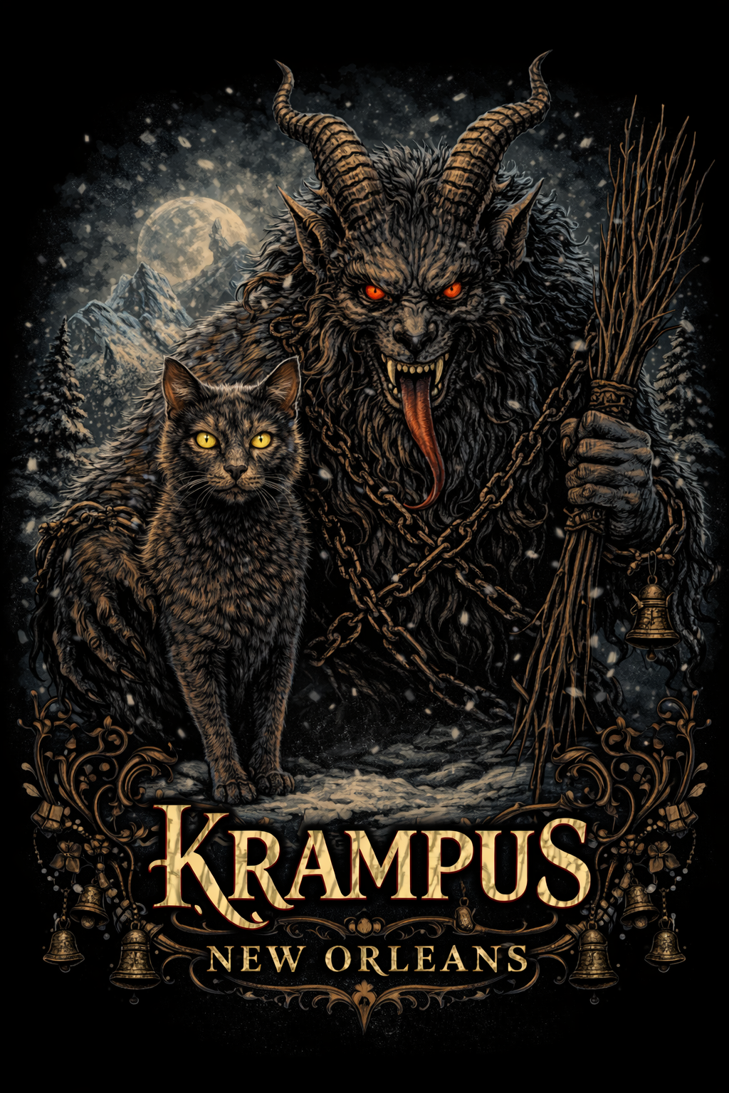 Krampus  and the werewolf cat